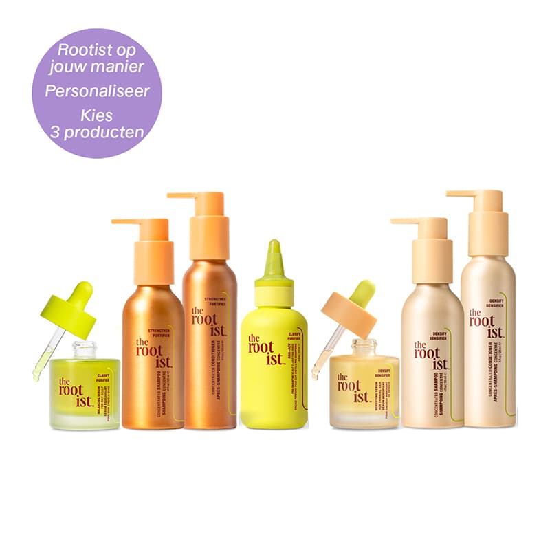 Rootist Dynamic Pack — Volledig personaliseerbaar hair-wellnesssysteem: kies je eigen serum, shampoo en conditioner